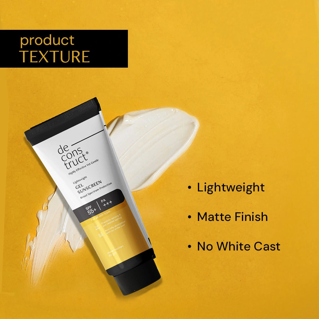 Deconstruct Gel Sunscreen for Oily Skin - SPF 55+ and PA+++ ( 80gm)
