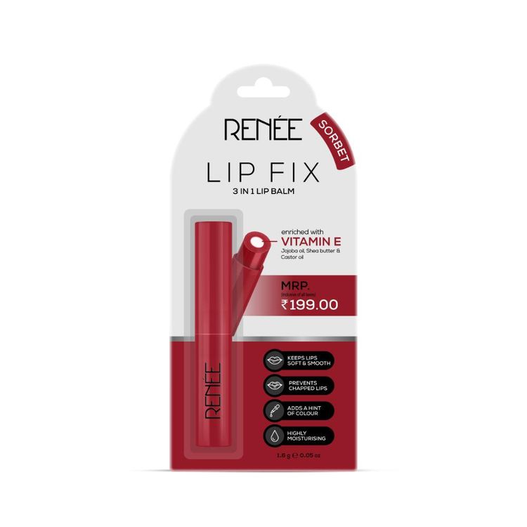 Renee Cosmetics Lip Fix 3 In 1 Lip Balm- 01 Sorbet
(1.6 g)
