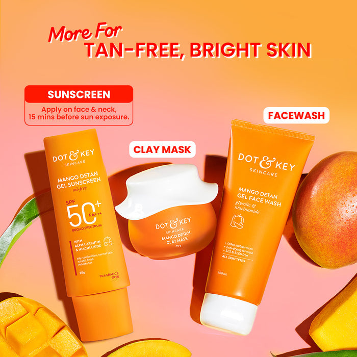 Dot & Key Mango + Detan Gel Sunscreen (Oil Free), SPF 50+ PA+++ (80g)