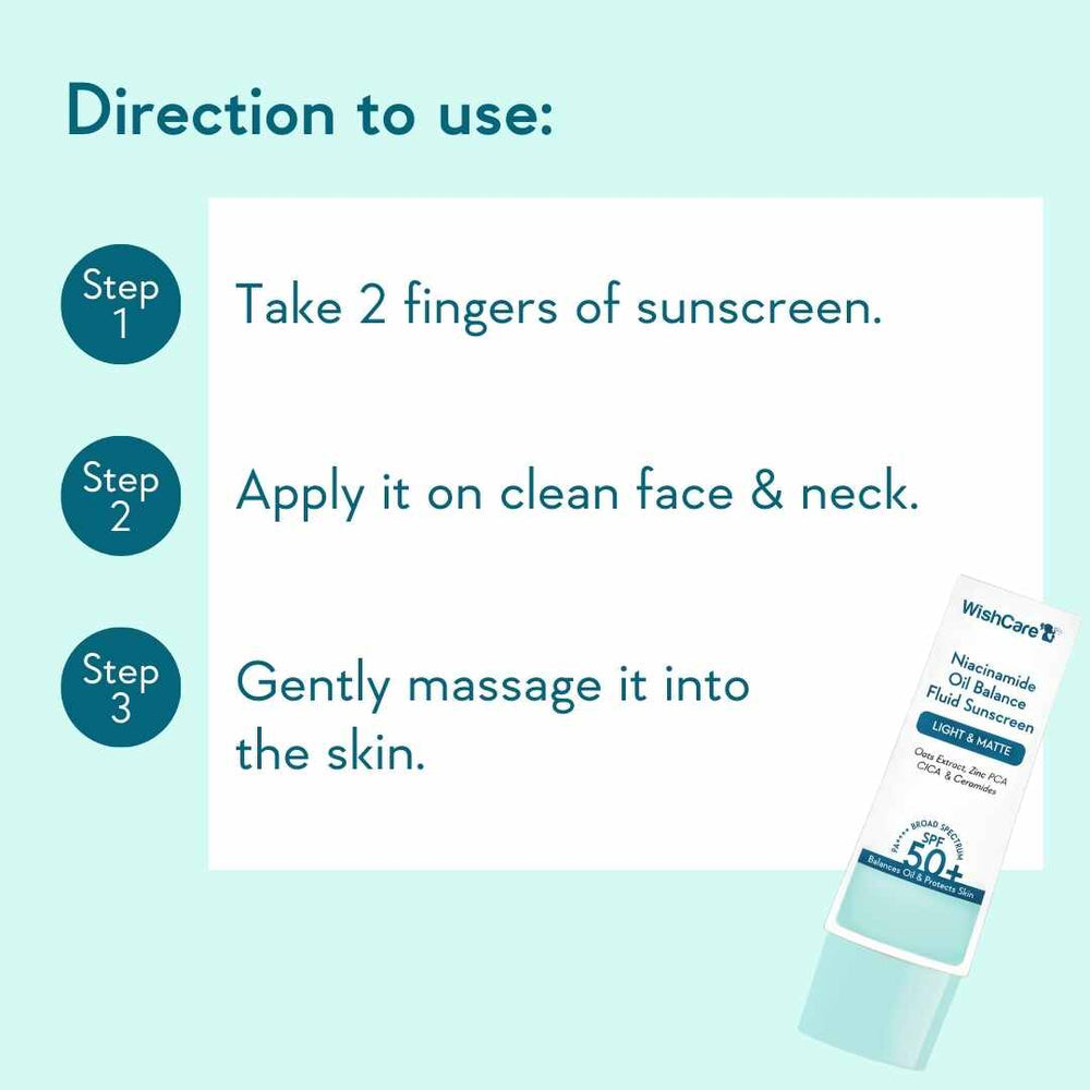 Wishcare Niacinamide Oil Balance Fluid Sunscreen (50gm)