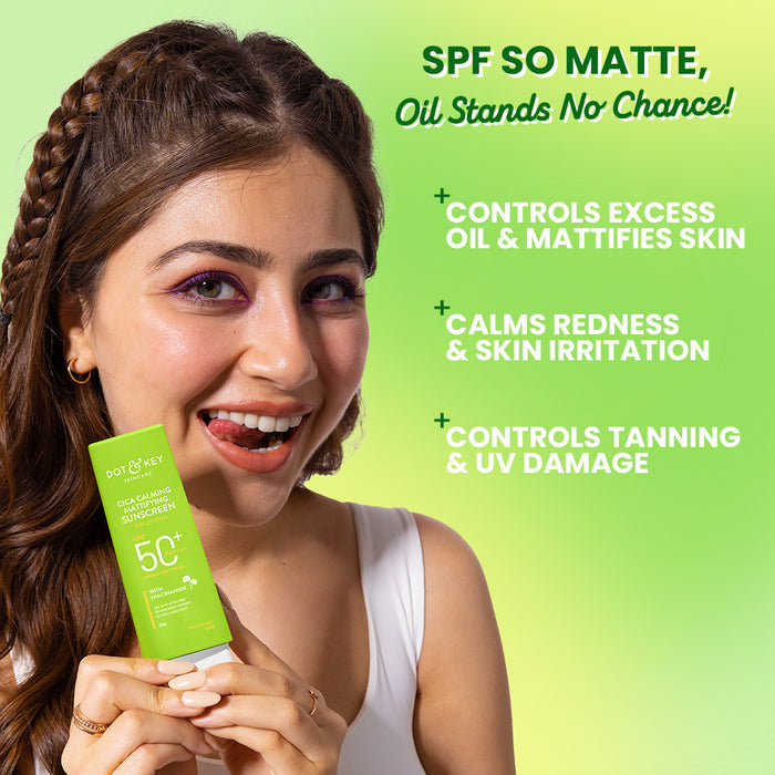 Dot & Key Cica + Niacinamide Matte Sunscreen SPF 50+ PA++++(50g)