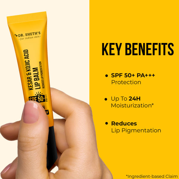 Dr. Sheth's Kesar & Kojic Acid Lip Balm - 10g