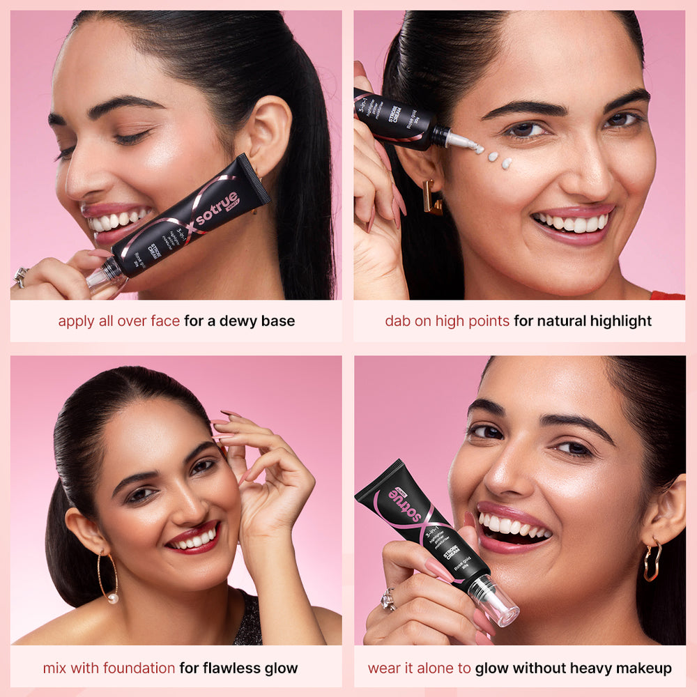 So True 3-in-1 Illuminating Strobe Cream | Rose Gold