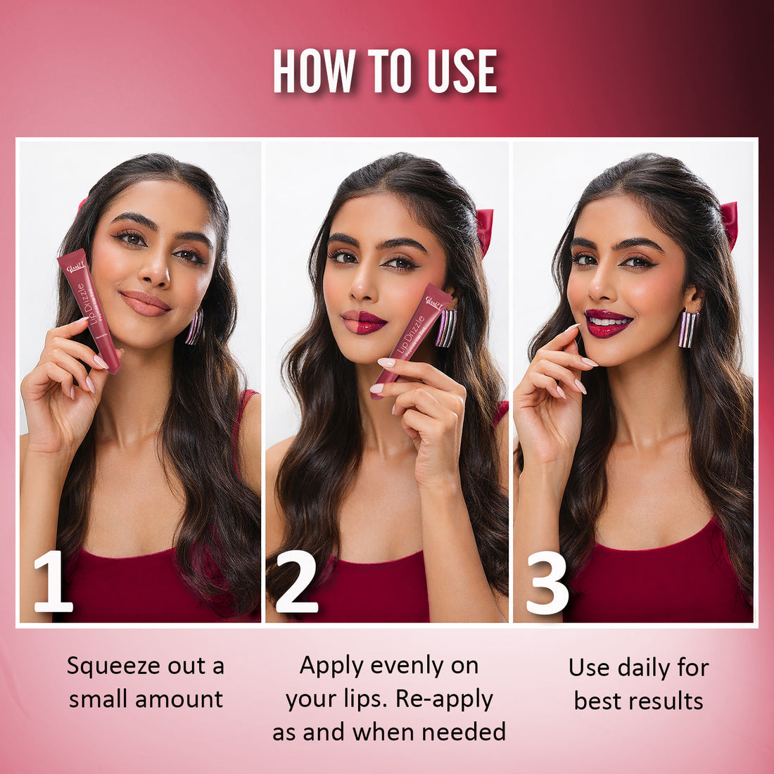 Glam21 Lip Drizzle Peptide Lip Tint (01 Sugar Plum)