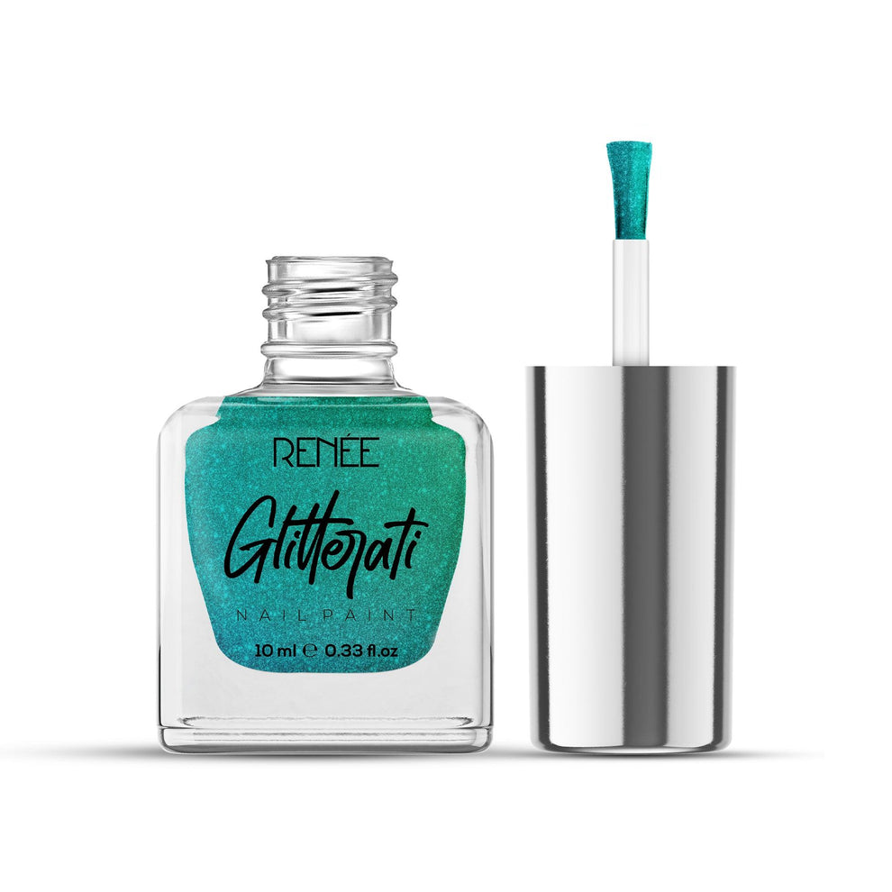 RENEE Glitterati Nail Paint (01 Turquoise Hue)