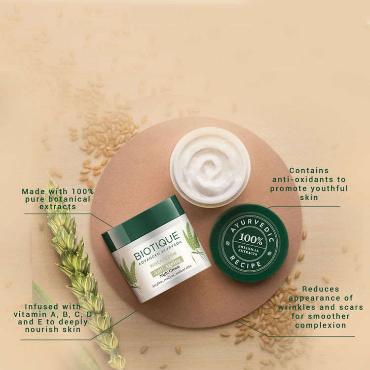 Biotique Wheatgerm Anti-Ageing Night Cream (50gm)