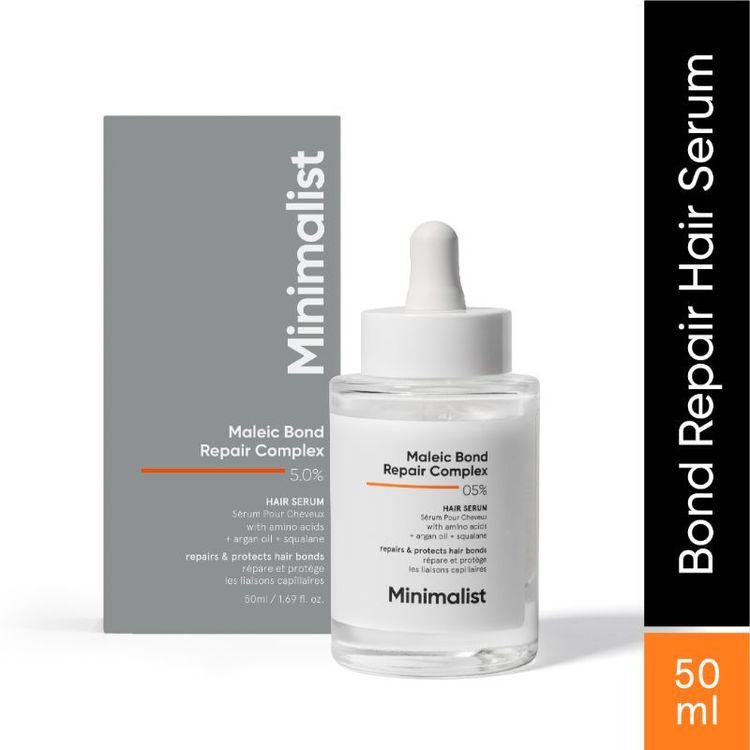 Minimalist Maleic Bond Repair Complex 05% Hair Serum For Soft & Smooth Hair & Treats Split Ends & Breakage
(50ml)