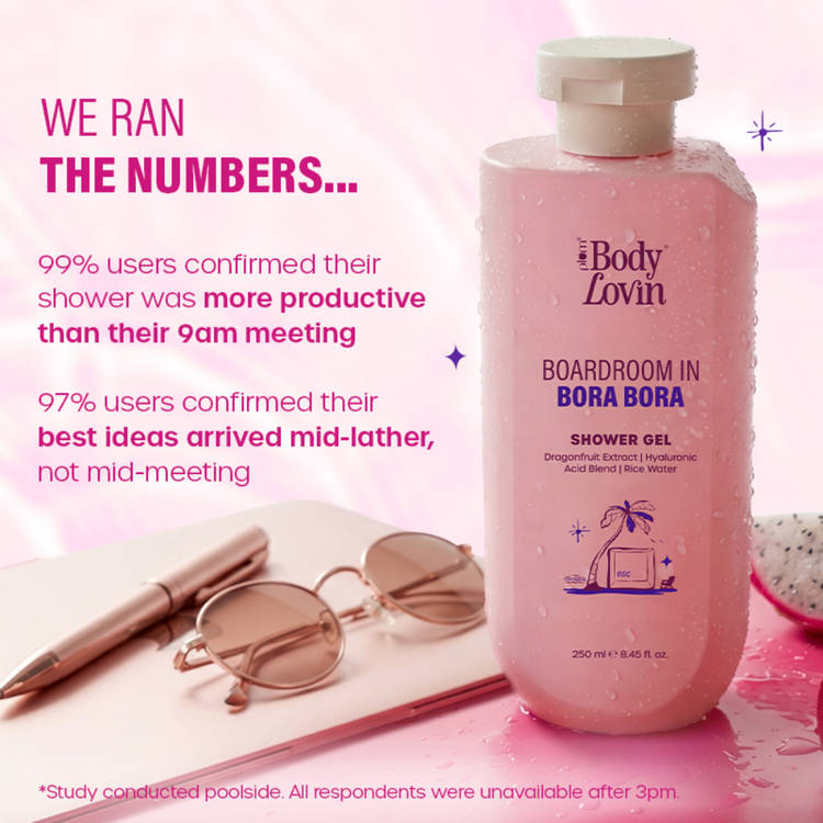 Plum BodyLovin’ Boardroom In Bora Bora Shower Gel, Hydrating & Brightening Body Wash (250ml)