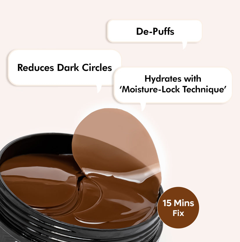 Mcaffeine Coffee Hydrogel Under Eye Patches with Caffeine & HA - 15 Pairs