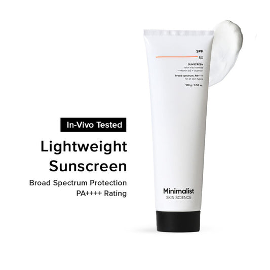 Minimalist SPF 50 Sunscreen With Niacinamide
(100g)