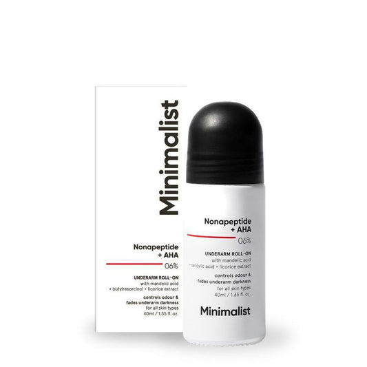 Minimalist Nonapeptide + AHA 06% Underarm Roll On For Odour-Free & Even Skin Tone
(40ml)