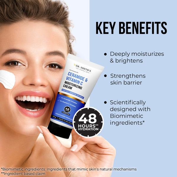 Dr. Sheth's Ceramide & Vitamin C Moisturizing Cream - 100g