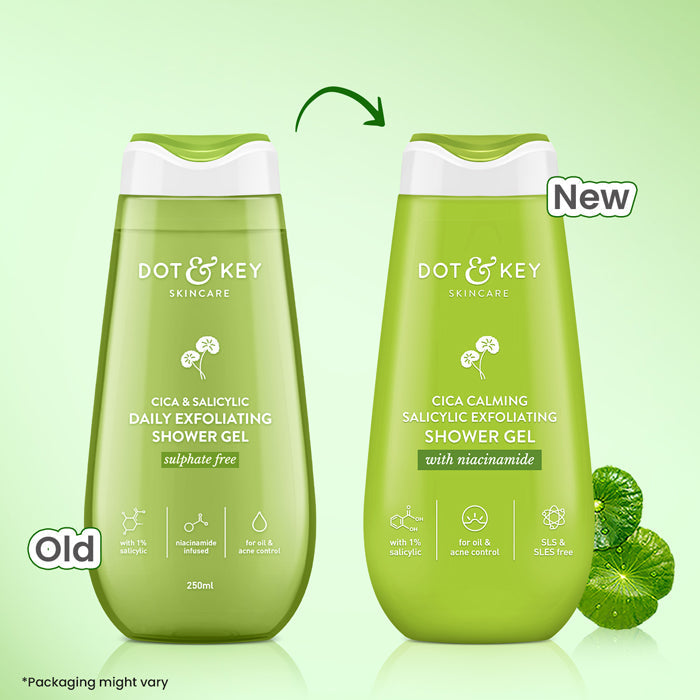 Dot & Key Cica + 1% Salicylic Acid Exfoliating Shower Gel