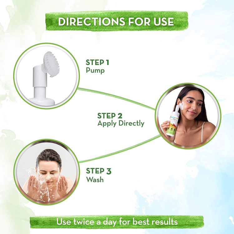 Mamaearth Ubtan Foaming Face Wash With Brush With Turmeric & Saffron For Tan Removal (150ml)