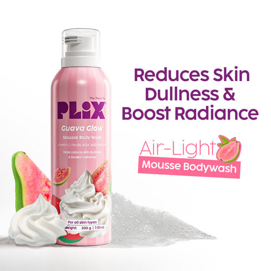 Plix Guava Mousse Body Wash For Glowy & Hydrated Skin
(200g)
