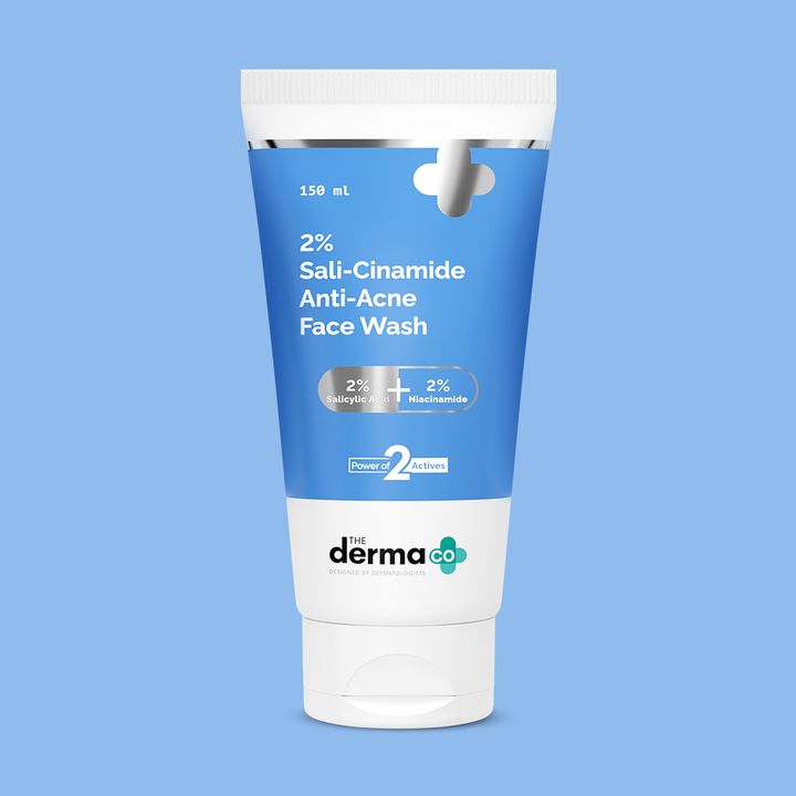 The Derma co 2% Sali-Cinamide Anti-Acne Face Wash with 2% Salicylic Acid & 2% Niacinamide - 150ml