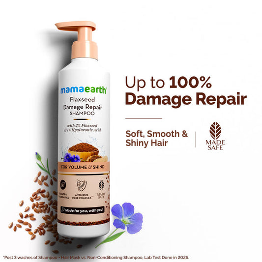 Mamaearth Flaxseed Damage Repair Shampoo (250ml)