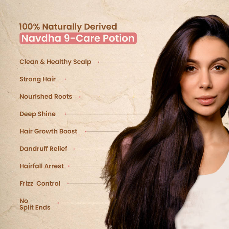 Nat Habit Five Oil Hibiscus Shampoo For Long Thick Hair, Sulphate Free Shampoo For Hair Fall Control (225ml)