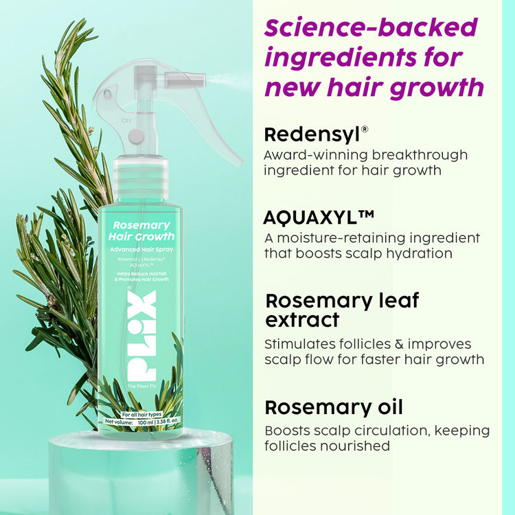 Plix Rosemary Hair Growth Advanced Hair Spray
(100ml)