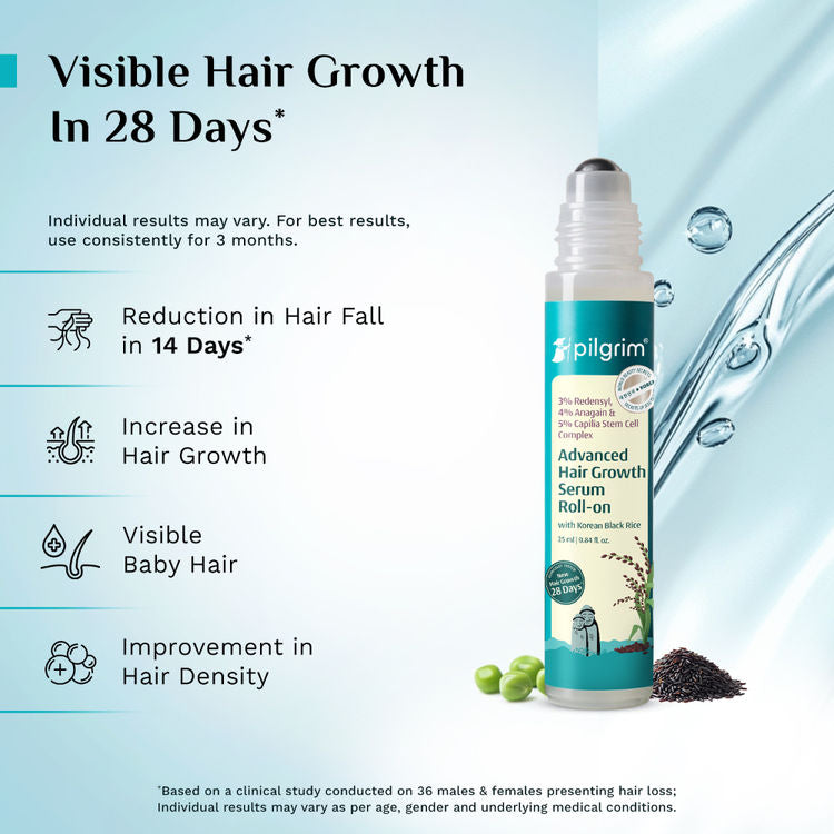 Pilgrim Advanced Hair Growth Serum Roll-On
(25ml)