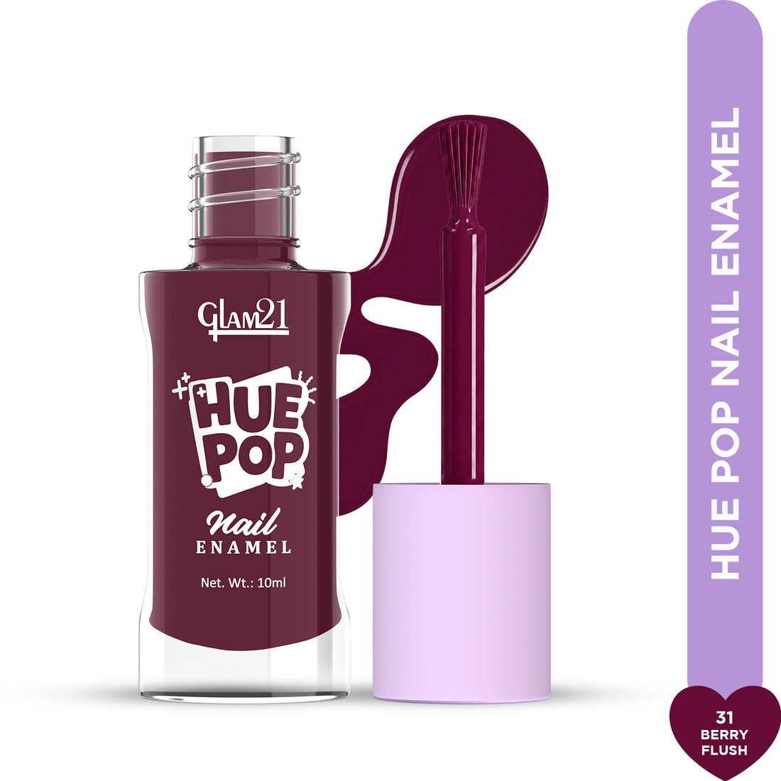 Glam21 Hue Pop Nail Paint / 31 Berry Plush