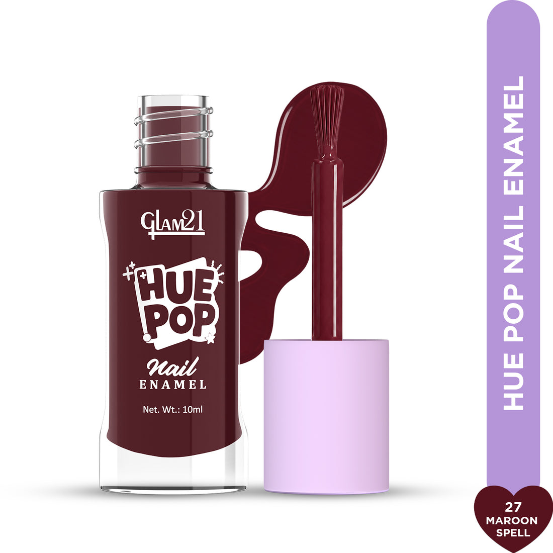 Glam21 Hue Pop Nail Paint / 27 Maroon Spell