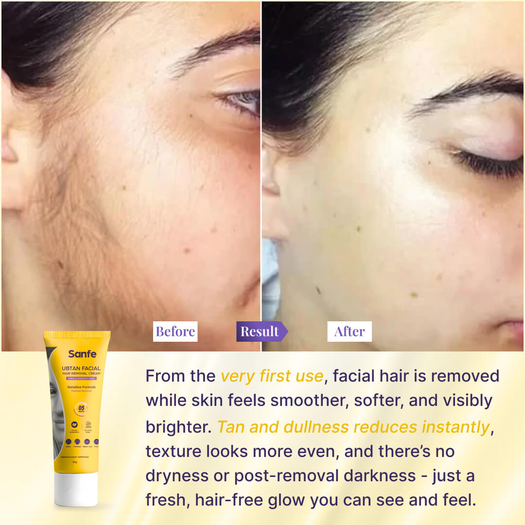 Sanfe Ubtan Facial Hair Removal Cream 50g