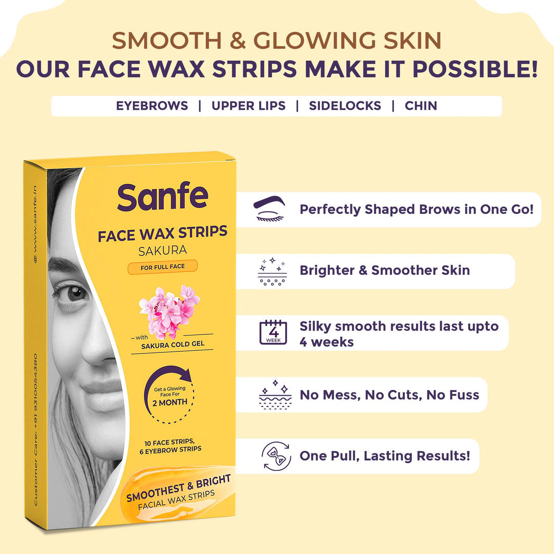 Sanfe Facial Wax Strips Sakura
