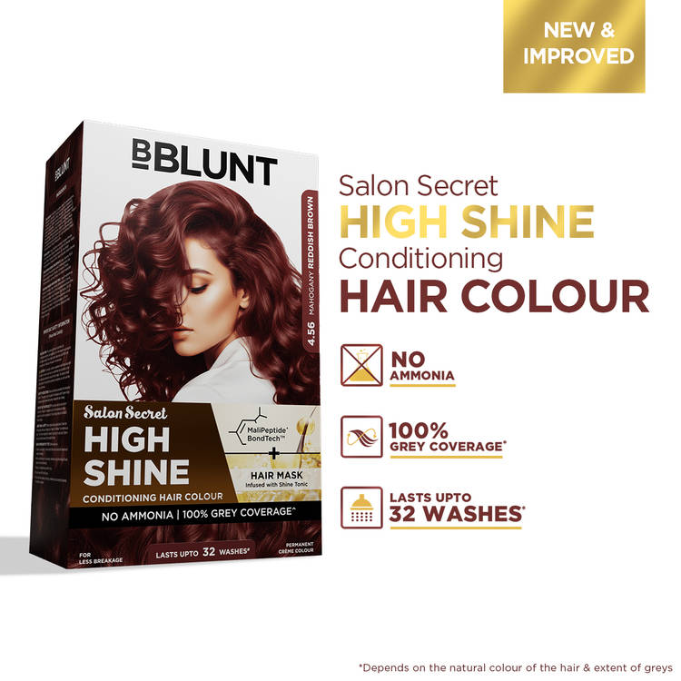 BBlunt Salon Secret High Shine Hair Colour - Mahogany Reddish Brown 4.56 (130g)