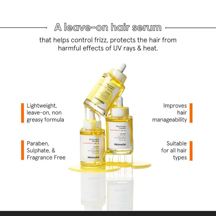 Minimalist Frizz Control Complex SPF 30 Hair Serum
(50ml)