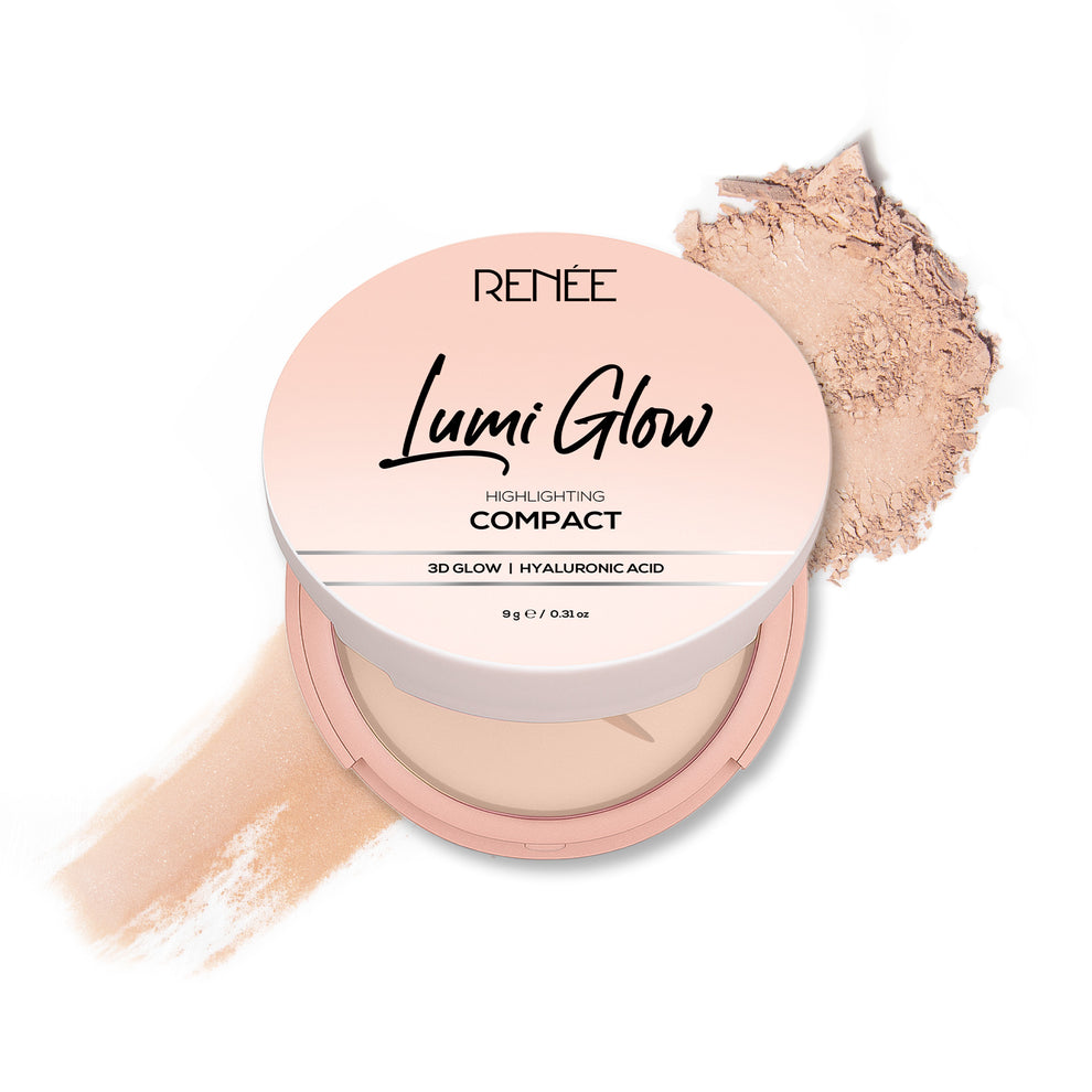 RENEE Lumi Glow Highlighting Compact with 3D Glow For Luminous Skin (1 Velvet Vanilla)