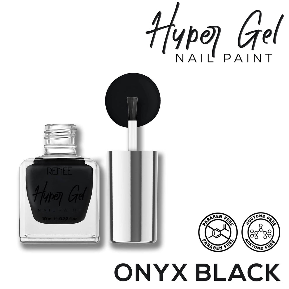 RENEE Hyper Gel Nail Paint 10ml (03 Onyx Black)