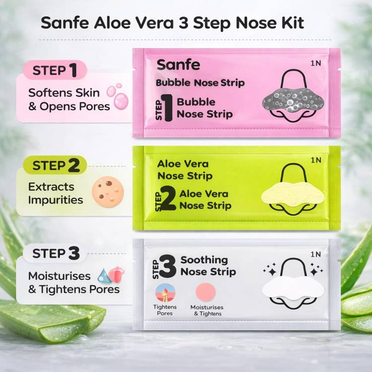 Sanfe Deepdetox 3-In-1 Nose Strips For Blackhead Removal (3pcs)