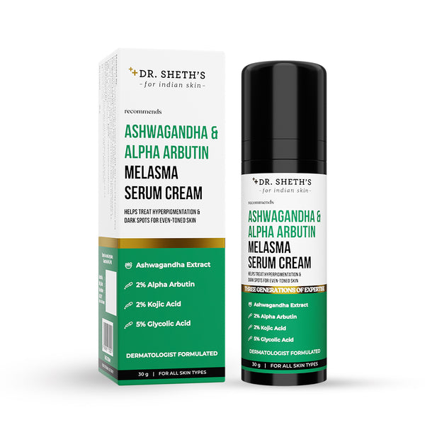 Dr. Sheth's Ashwagandha & Alpha Arbutin Melasma Serum Cream - 30g