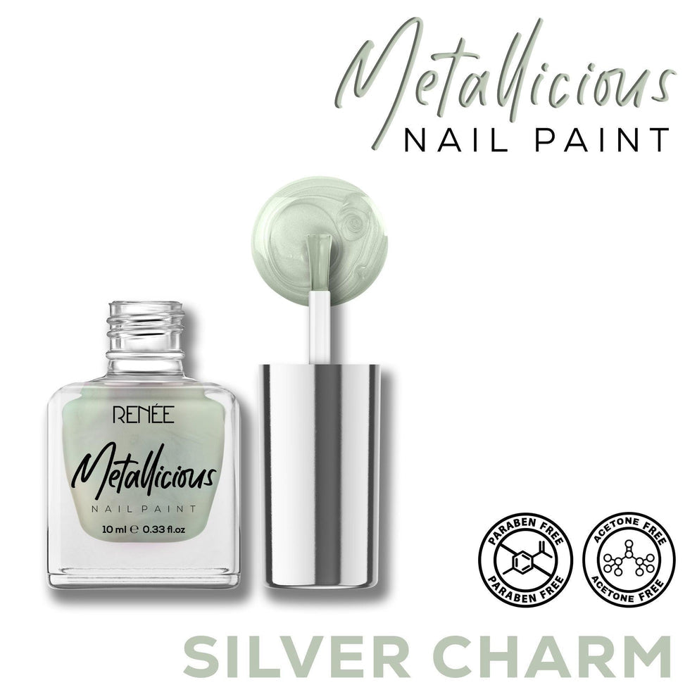 RENEE Metallicious Nail Paint (13 Silver Charm)