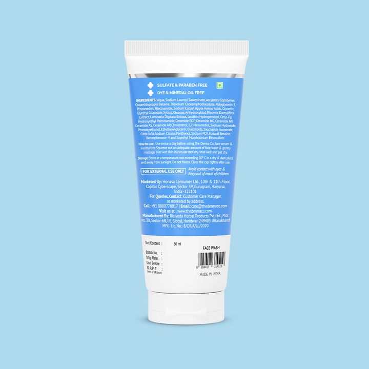 The Derma Co Nia-Ceramide Barrier Repair Face Wash with 2% Niacinamide and 1% Ceramide - 80ml
