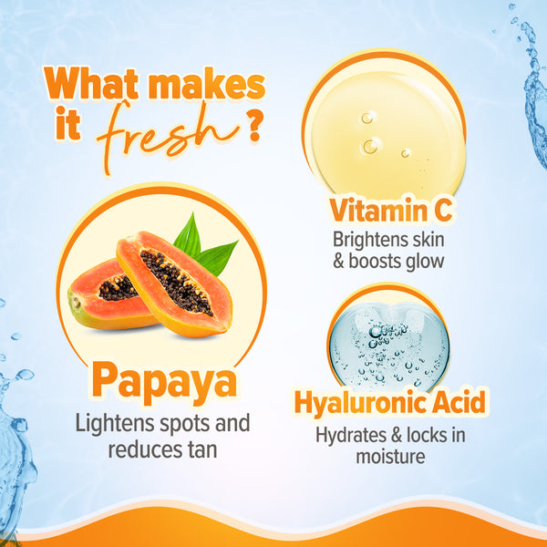 Aqualogica Glow+ Oil Free Moisturizer with Papaya & Vitamin C for Glowing Skin - 100g