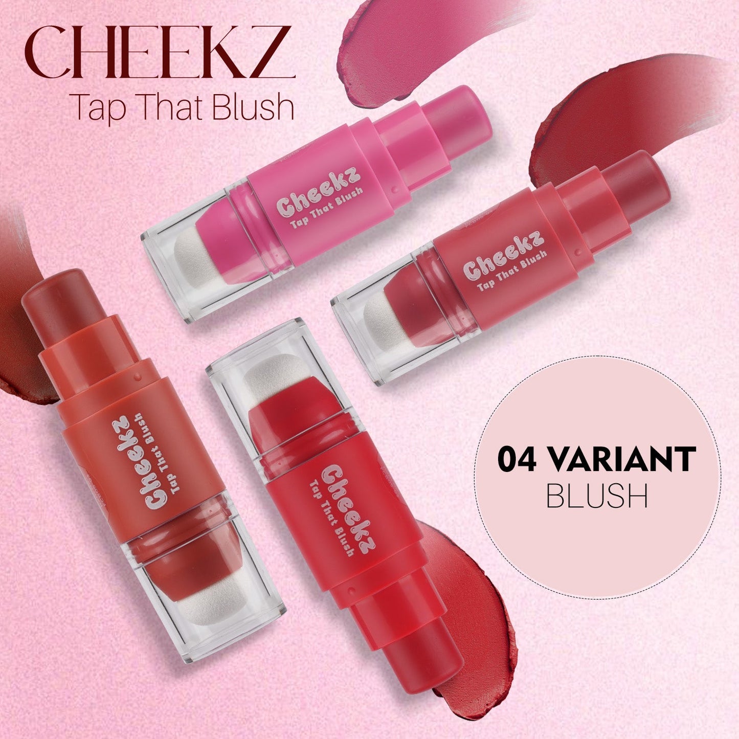 Fashion Colour Cheekz Tap Tint & Blush  (01 Nude Pink)