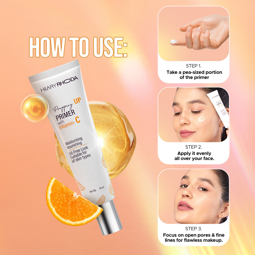 Hilary Rhoda Prepping UP PRIMER with Vitamin C
