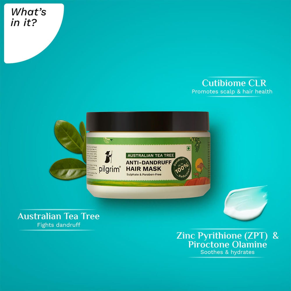 Pilgrim Australian Tea Tree Anti-Dandruff Hair Mask
Smoothens & Protects Dandruff-Prone Hair