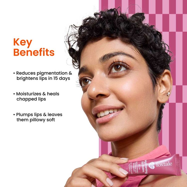 Foxtale Brightening Lip Balm With Peptides, Vitamin C & Hyaluronic Acid - Light Mauve Glaze
(12g)