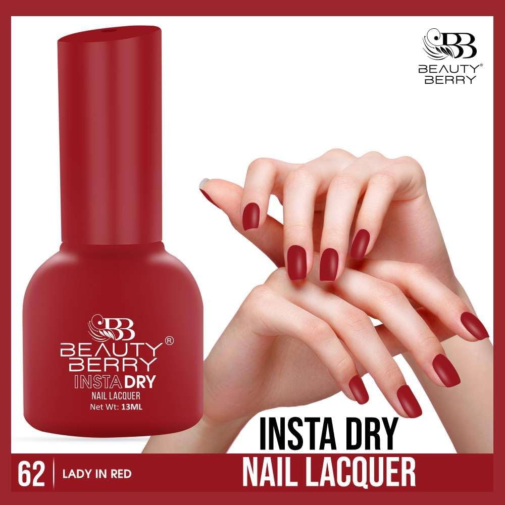 Beauty Berry Insta Dry Nail Lacquer (LADY IN RED-62)