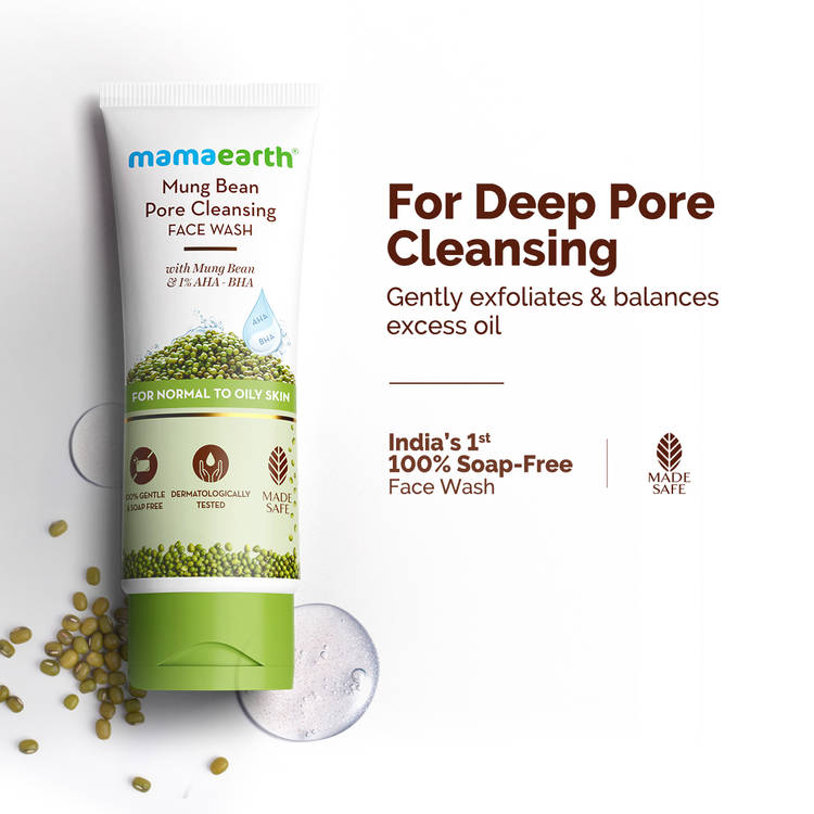 Mamaearth Mung Bean Pore Cleansing Face Wash (100ml)