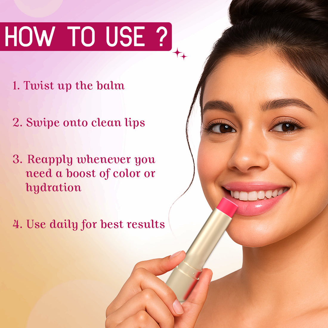 Glam21 Love Swipe Tinted Lip Balm (01Candy Red)