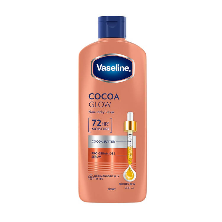 Vaseline Cocoa Glow Serum In Lotion 100% Pure Cocoa & Shea Butter for Glowing & Soft Skin (200ml)