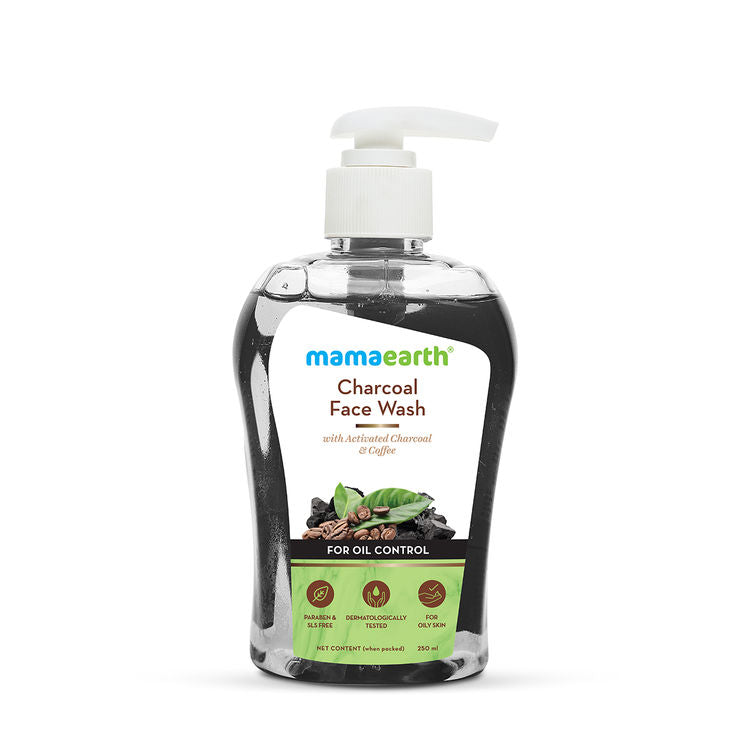 Mamaearth Charcoal Face Wash With Activated Charcoal And Coffee For Oil Control (250ml)