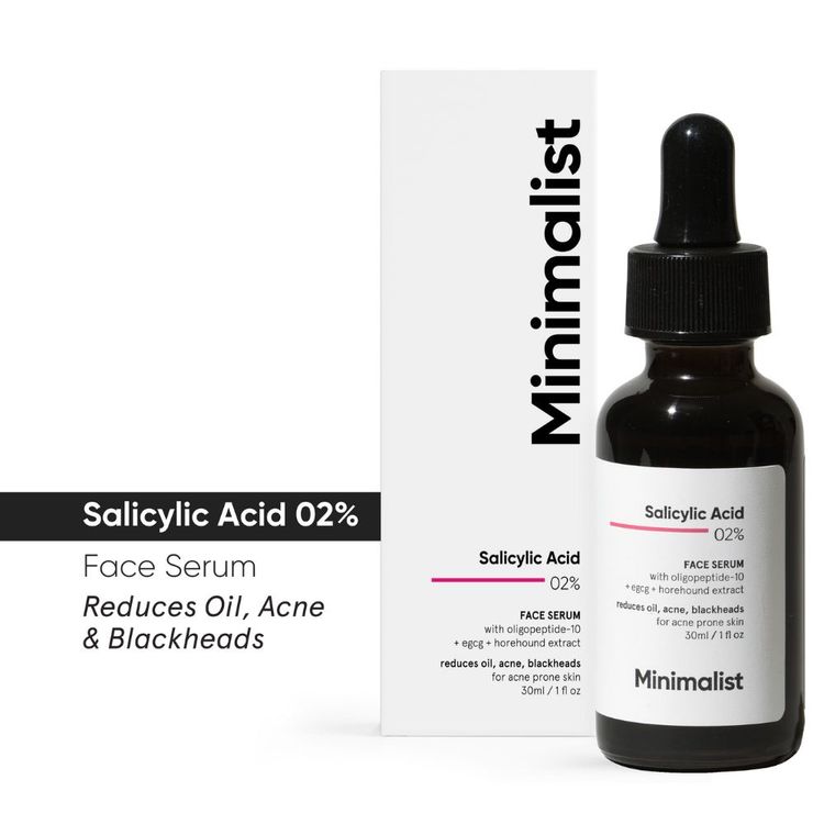 Minimalist 2% Salicylic Acid Face Serum For Blackheads & Whiteheads
(30ml)