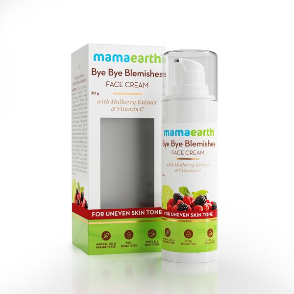 Mamaearth Bye Bye Blemishes* Face Cream for Reducing Pigmentation and Blemishes with Mulberry Extract and Vitamin C -30g