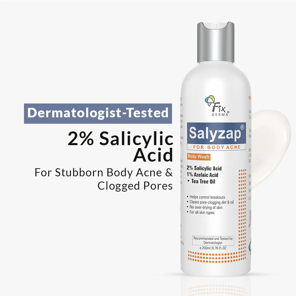 Fixderma Salyzap Body Wash | Soap-Free Wash to Combat Stubborn Body Acne (200ml)