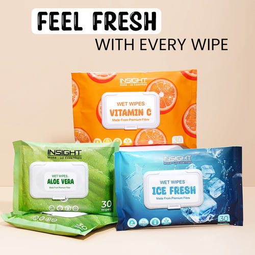 Insight cosmetics WET WIPES (30 WIPES) (Ice Fresh)